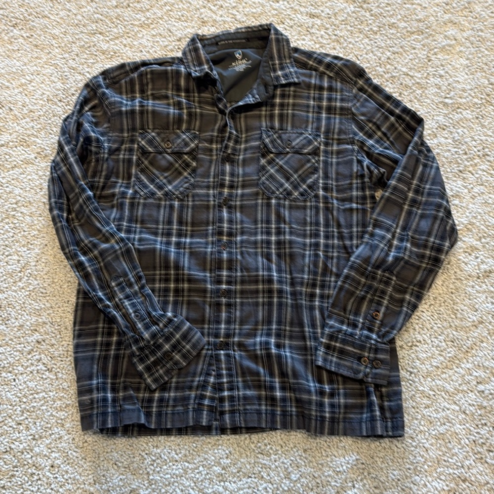 Kuhl Men’s Plaid Long Sleeve Button Down Shirt Casual Outdoor